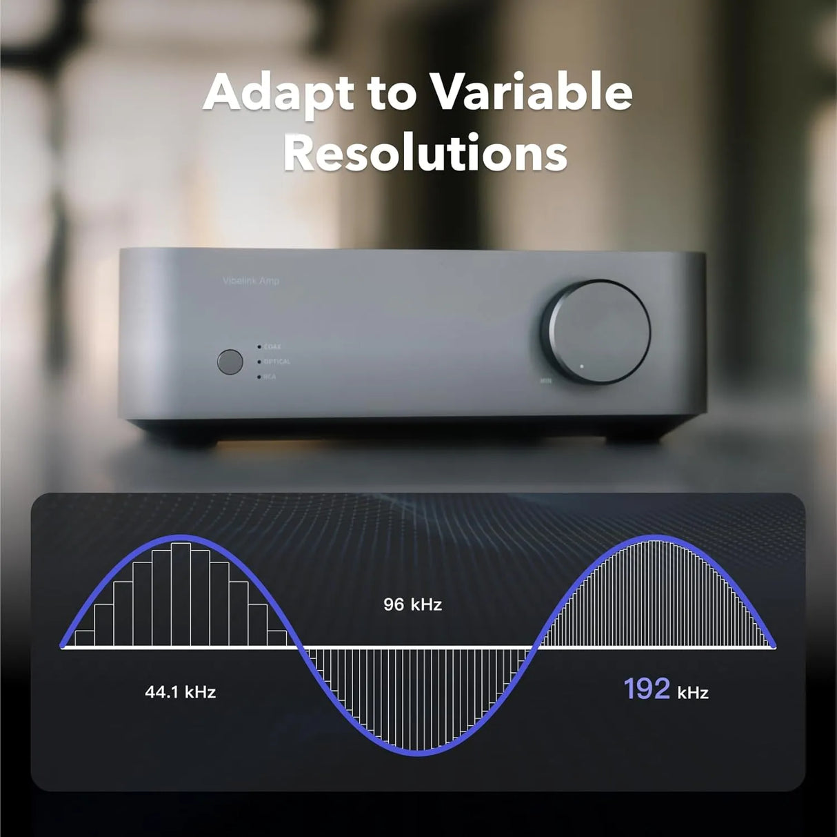 WiiM Vibelink Amp, stereo stiprintuvas su PFFB