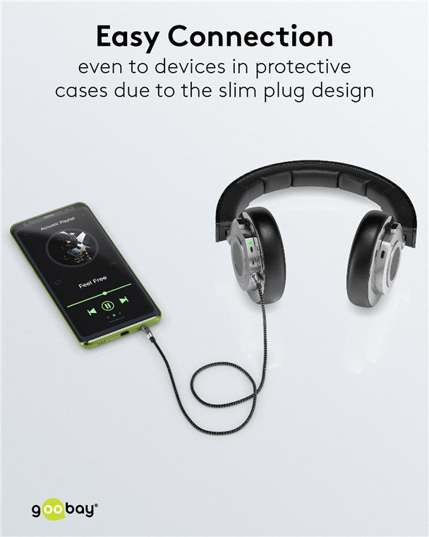 Goobay Plus Audio Connection Cable, 3,5 mm AUX stereo kabelis, 0.5 m