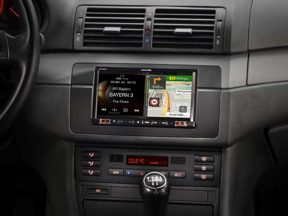 Navigacinė sistema Alpine INE-W997E46, skirta 3 serijos E46 BMW GPS navigacija Alpine AUTOGARSAS.LT