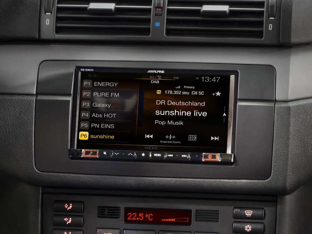 Navigacinė sistema Alpine INE-W997E46, skirta 3 serijos E46 BMW GPS navigacija Alpine AUTOGARSAS.LT