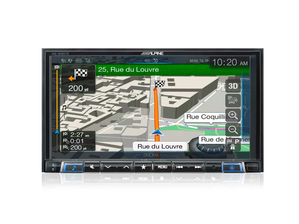 Pažangi navigacinė sistema Alpine INE-W997DC, su 7-ių colių ekranu GPS navigacija Alpine AUTOGARSAS.LT