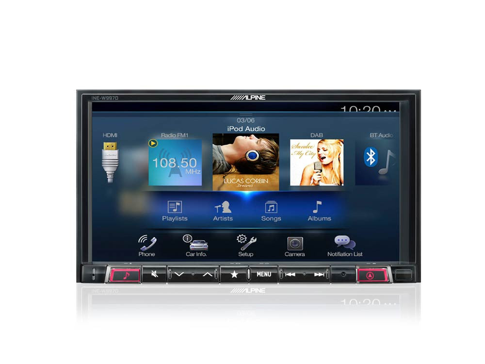 Pažangi navigacinė sistema Alpine INE-W997DC, su 7-ių colių ekranu GPS navigacija Alpine AUTOGARSAS.LT