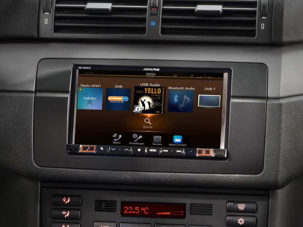 Navigacinė sistema Alpine INE-W997E46, skirta 3 serijos E46 BMW GPS navigacija Alpine AUTOGARSAS.LT