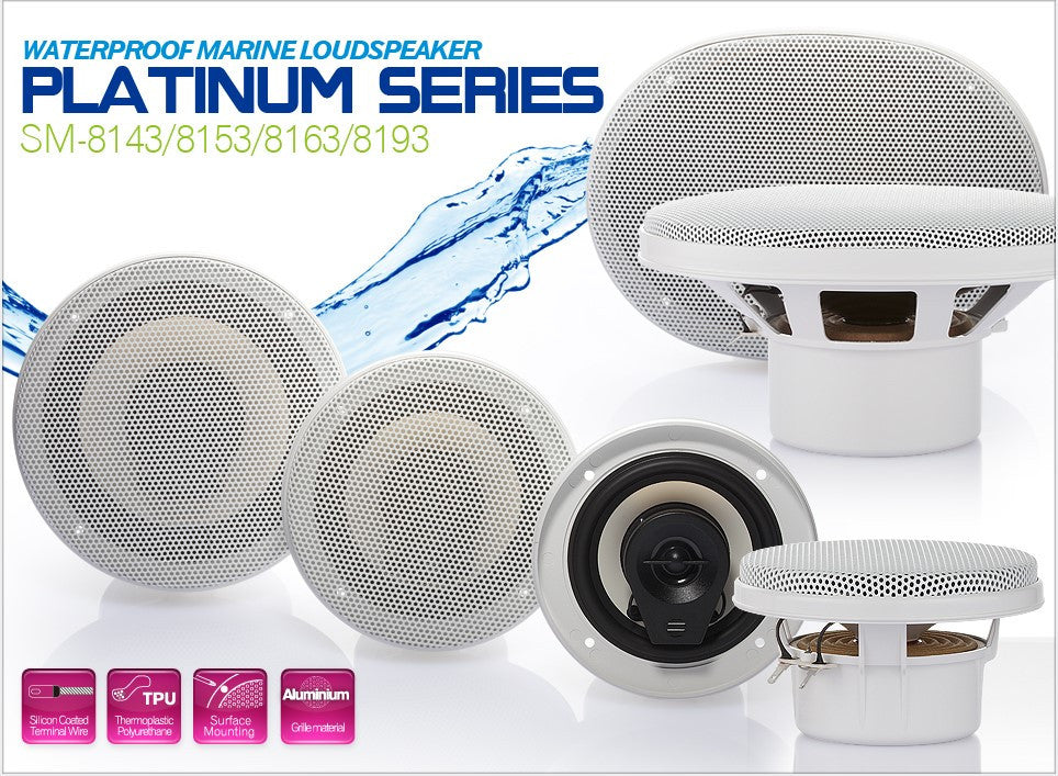 Vandeniui atsparūs įmontuojami garsiakalbiai Marine GFR8163, 6" Kolonėlės Visaton AUTOGARSAS.LT