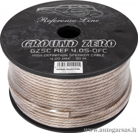 Garsiakalbių laidas Ground Zero GZSC REF 4.0S-OFC 2x4.00 mm²/1m ritėje 30m Laidai Ground Zero AUTOGARSAS.LT