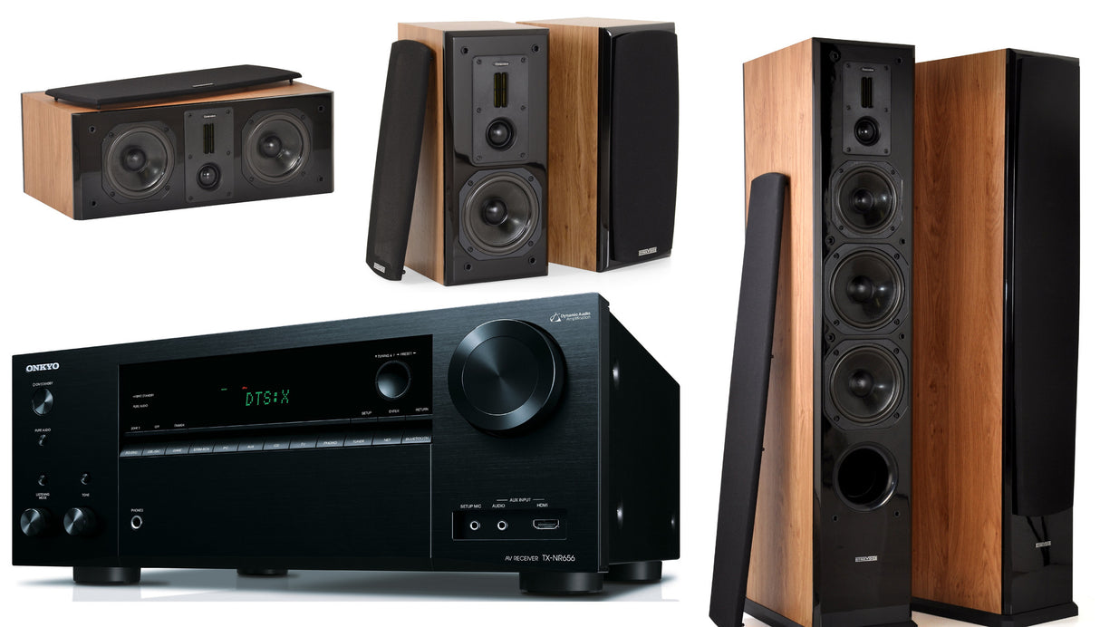 Namų kino komplektas - stiprintuvas Onkyo TX-NR656 , su kolonėlėm Dynavoice Definition DF-6 ,DC-5, DX-5 Namu kinas Namų kinas AUTOGARSAS.LT
