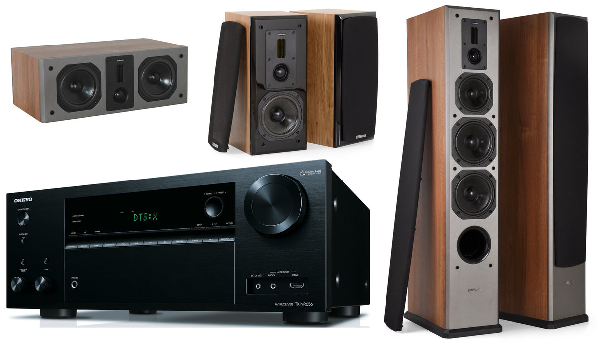 Namų kino komplektas - stiprintuvas Onkyo TX-NR656 , su kolonėlėm Dynavoice Definition DF-6 ,DC-5, DX-5 Namu kinas Namų kinas AUTOGARSAS.LT
