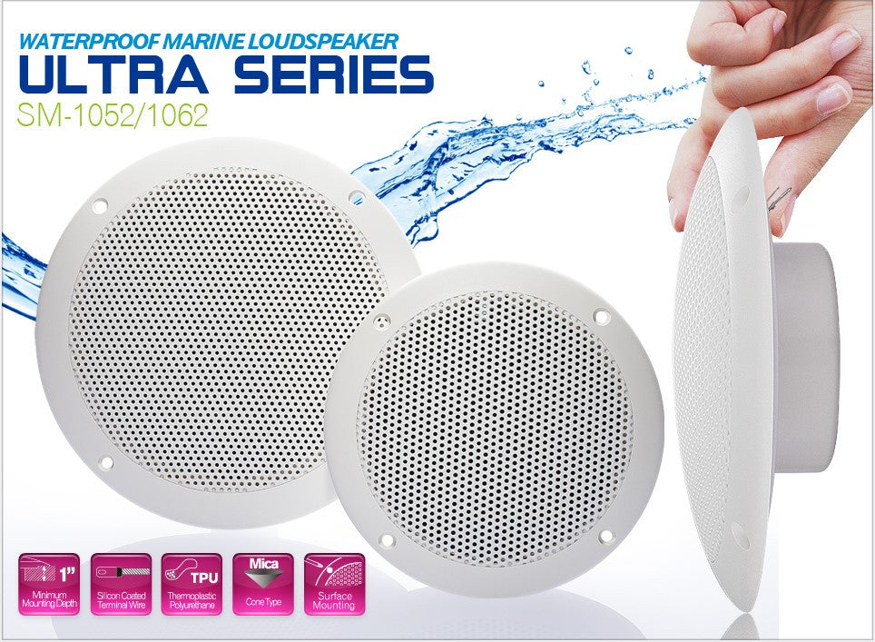 Vandeniui atsparūs įmontuojami garsiakalbiai Marine GFR1062, 6" Kolonėlės Visaton AUTOGARSAS.LT