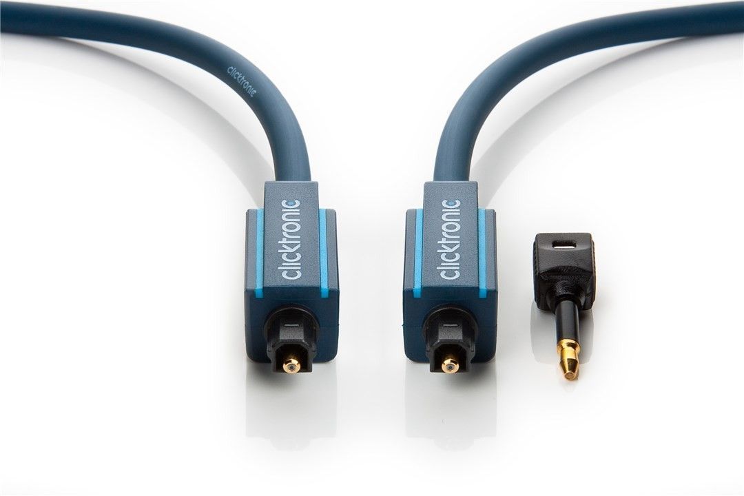 Clicktronic optinio kabelio komplektas - optinis skaitmeninis kabelis + 3.5mm adapteris 20.0m Laidai Clicktronic AUTOGARSAS.LT
