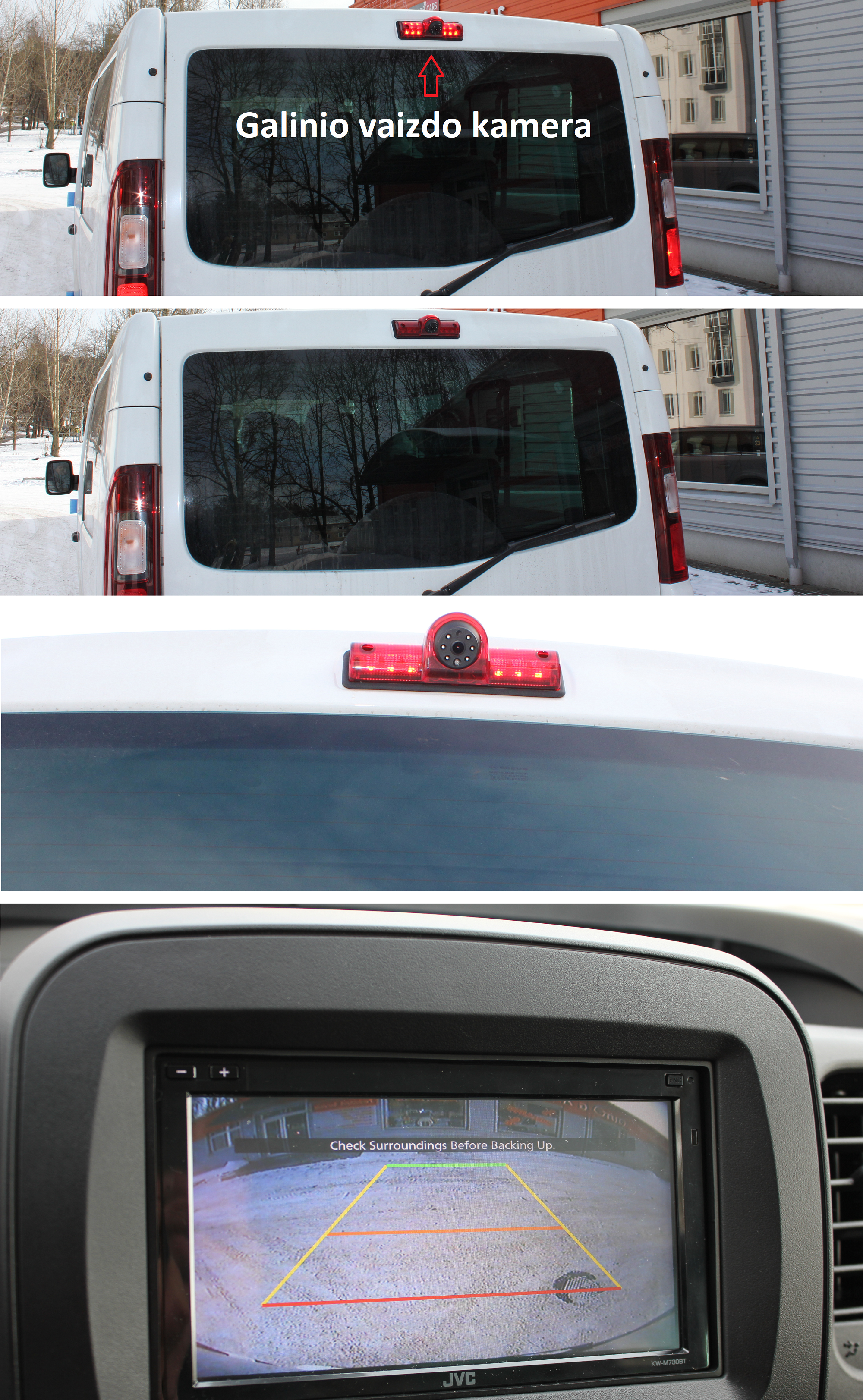 UNICCD14 Kamera CCD universali reguliuojama +Stop žibintas Galinio vaizdo kameros Mile AUTOGARSAS.LT