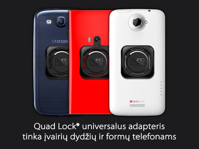 Rinkinys dviračiui Quad Lock Bike Kit - Universalus (tinka visiems telefonams) Laikikliai ir dėklai Quad Lock AUTOGARSAS.LT