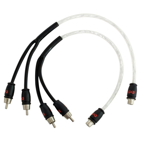 Ampire X30S, (30 cm) signalinis audio Y RCA kabelis