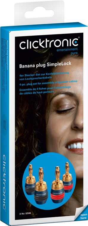 Clicktronic SimpleLock, Banana tipo kabelio jungtys