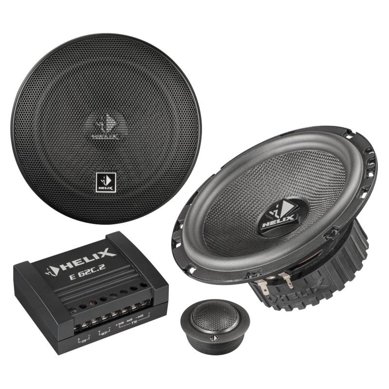 Garsiakalbiai Helix E 62C.2, 220W, komponentiniai, 16.5cm, 2-jų juostų Garsiakalbiai Helix AUTOGARSAS.LT