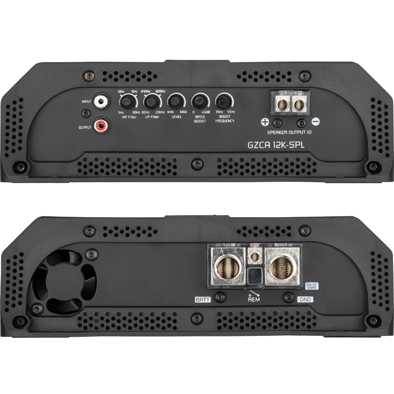 1 kanalo 1 - omo D klasės garso stiprintuvas Ground Zero GZCA 12K-SPL, 13700W Stiprintuvai Ground Zero AUTOGARSAS.LT