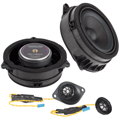 Garsiakalbiai Ground Zero GZCS 100BMW-D, 10 cm, komponentai, 100W, 2-jų juostų, skirti BMW Garsiakalbiai Ground Zero AUTOGARSAS.LT