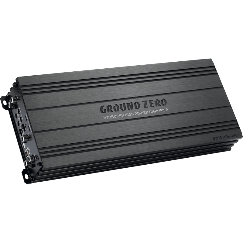 1 kanalo D klasės kompaktiškas garso stiprintuvas Ground Zero GZHA MINI ONE-K, 1200W Stiprintuvai Ground Zero AUTOGARSAS.LT