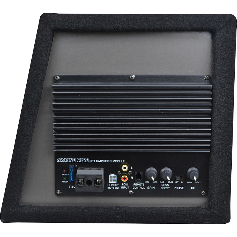 Ground Zero GZIB 200XBR-ACT, automobilinė žemų dažnių garso kolonėlė- ungtys