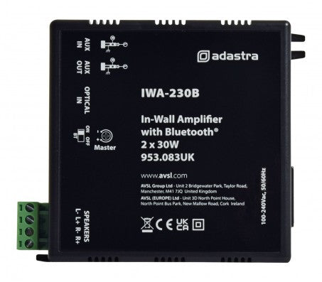 Adastra IWA230B, installation stereo amplifier