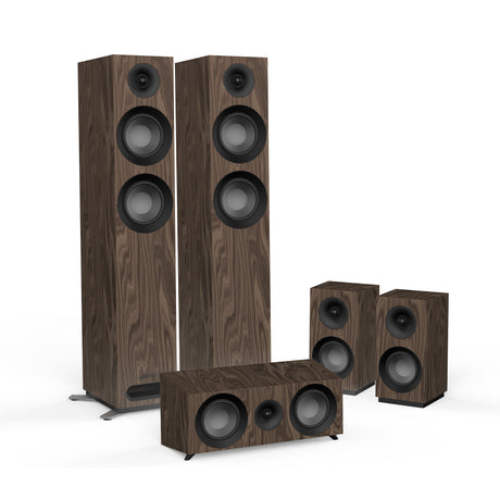 Jamo S 807 HCS, 5.0 namų kino garsiakalbių sistema (įvairių spalvų) - Walnut