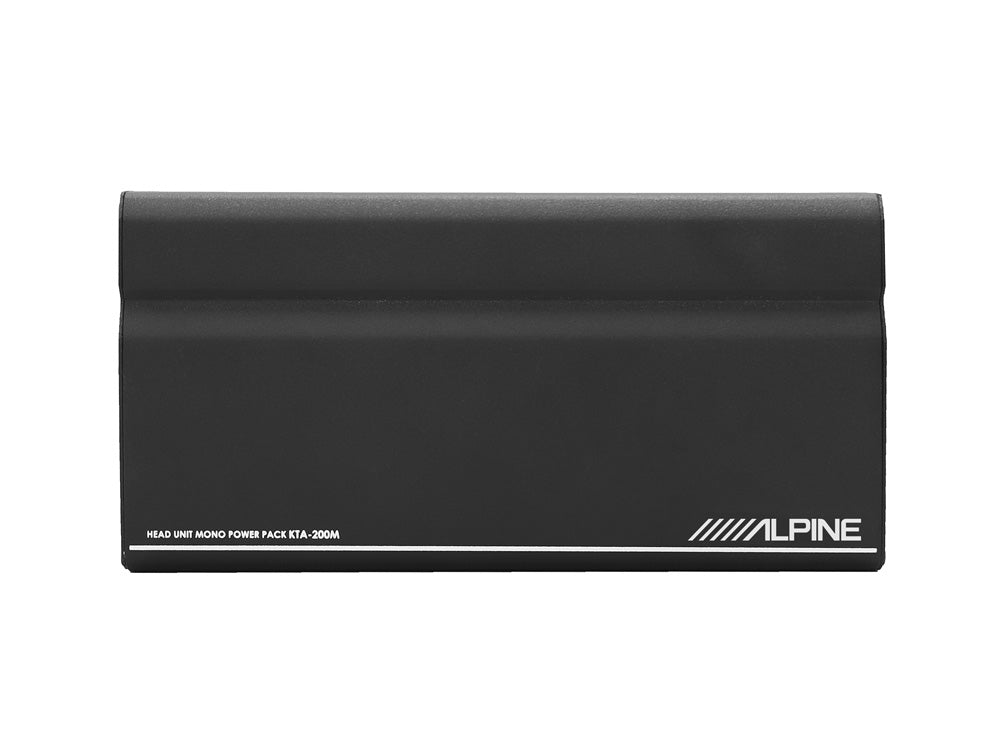 Alpine KTA-200M, automobilinis garso stiprintuvas- priekis
