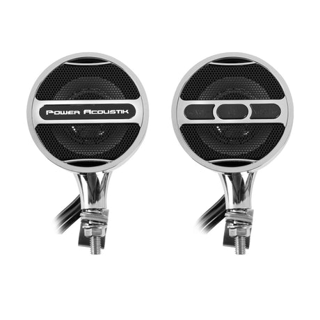 Power Acoustik MCS-22C, ant motociklo vairo montuojama garsiakalbių sistema (įvairių spalvų)- Chrome
