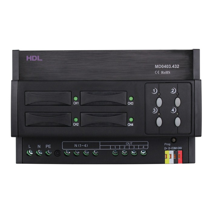 Šviesos reguliatorius HDL-MD0403.432, 4x3A Išmanūs namai HDL AUTOGARSAS.LT