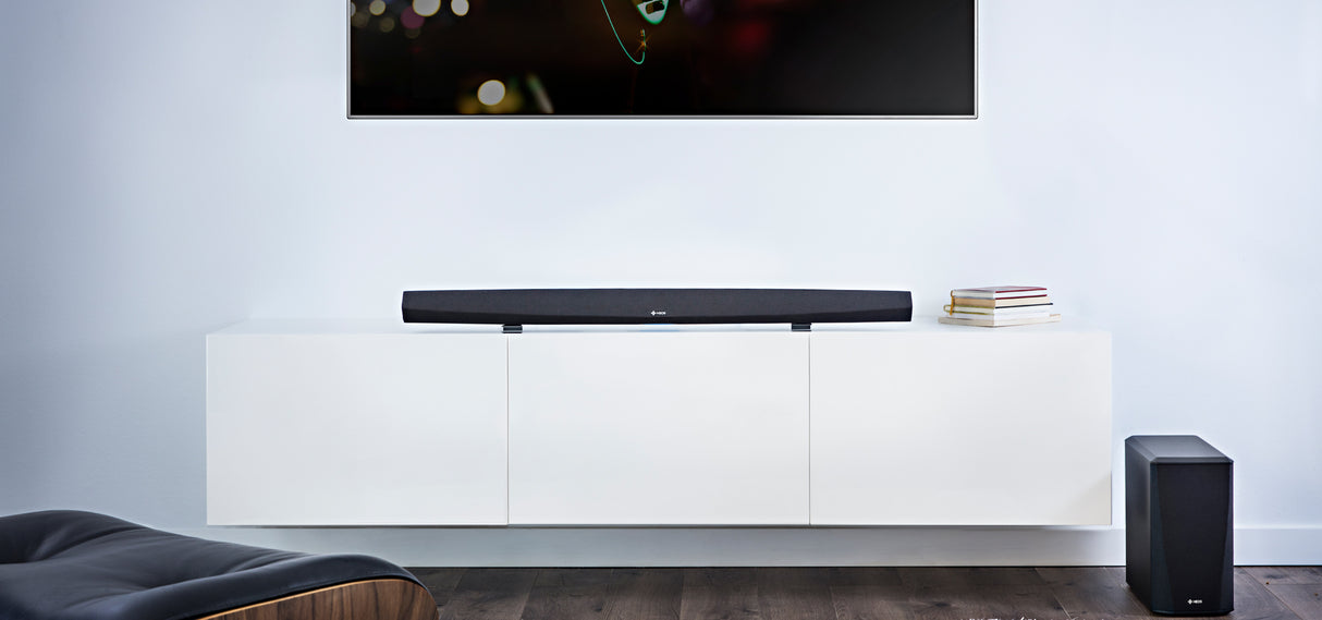 Denon HEOS HOME CINEMA HS2 SoundBaras su bevieliu žemų dažnių garsiakalbiu Namu kinas Denon AUTOGARSAS.LT