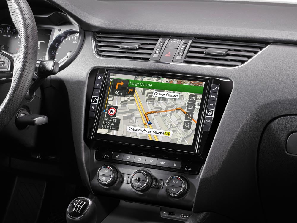 Navigacinė sistema Alpine X901D-OC3, skirta Skoda Octavia 3 GPS navigacija Alpine AUTOGARSAS.LT