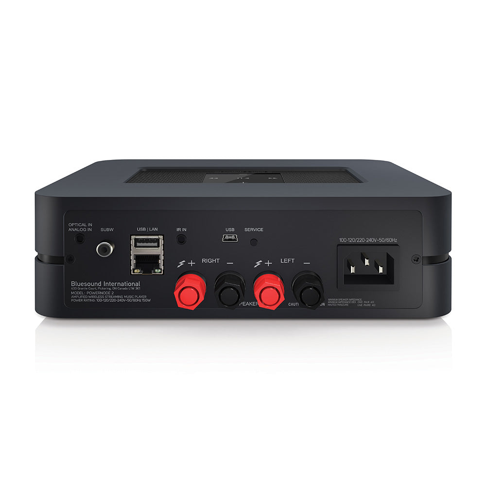 Tinklinis stereo garso stiprintuvas Bluesound POWERNODE 2, aptX® Bluetooth, Spotify, Amazon Music, TIDAL, Deezer , Qobuz, HighResAudio, Murfie , JUKE, Napster, KKBox, Bugs, Taihe Music ZONE, SoundMachine Stereo Bluesound AUTOGARSAS.LT