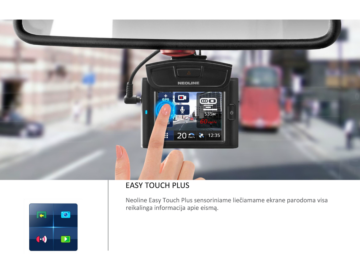 Radaro detektorius-Vaizdo registratorius Neoline X-COP 9700 LT kalba (+nemokamas montavimas) Vaizdo registratoriai - radarų detektoriai Neoline AUTOGARSAS.LT