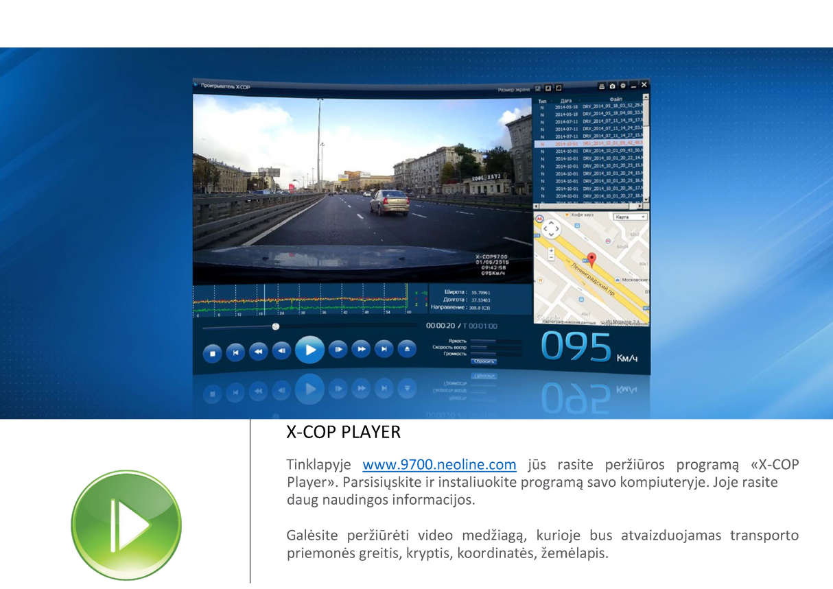 Radaro detektorius-Vaizdo registratorius Neoline X-COP 9700 LT kalba (+nemokamas montavimas) Vaizdo registratoriai - radarų detektoriai Neoline AUTOGARSAS.LT