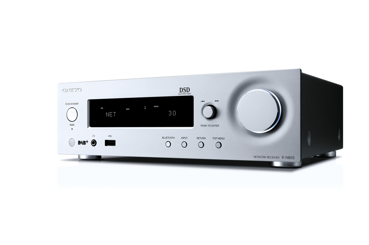 Tinklinis stereo resyveris Onkyo R-N855 2.1, 2x70W Stereo Onkyo AUTOGARSAS.LT