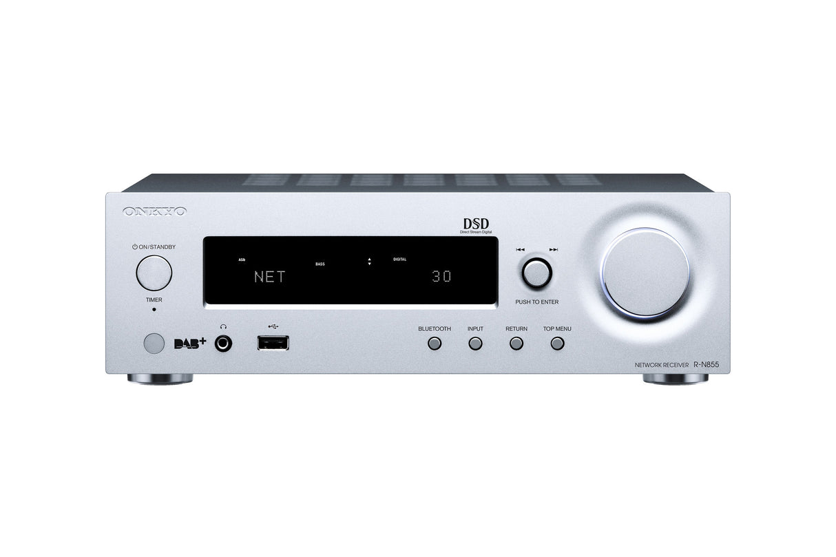 Tinklinis stereo resyveris Onkyo R-N855 2.1, 2x70W, Bluetooth, AirPlay Stereo Onkyo AUTOGARSAS.LT