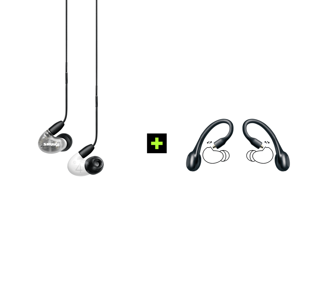 Shure AONIC 4 TRUE WIRELESS EARPHONE BUNDLE, Ausinių ir belaidžių ausinių adapterio rinkinys (įvairių spalvų)