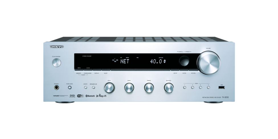 Tinklinis stereo resyveris Onkyo TX-8250 2.1, 2x180W, USB, Bluetooth, Wi-Fi, AirPlay Stereo Onkyo AUTOGARSAS.LT