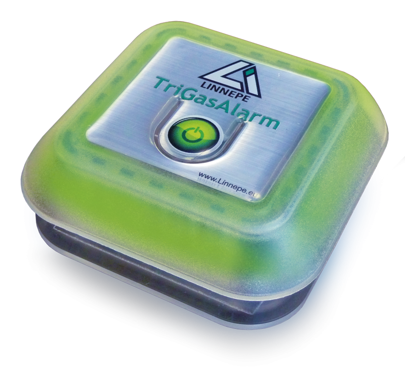 Linnepe TriGasAlarm, dujų nuotekio detektorius- veikiantis