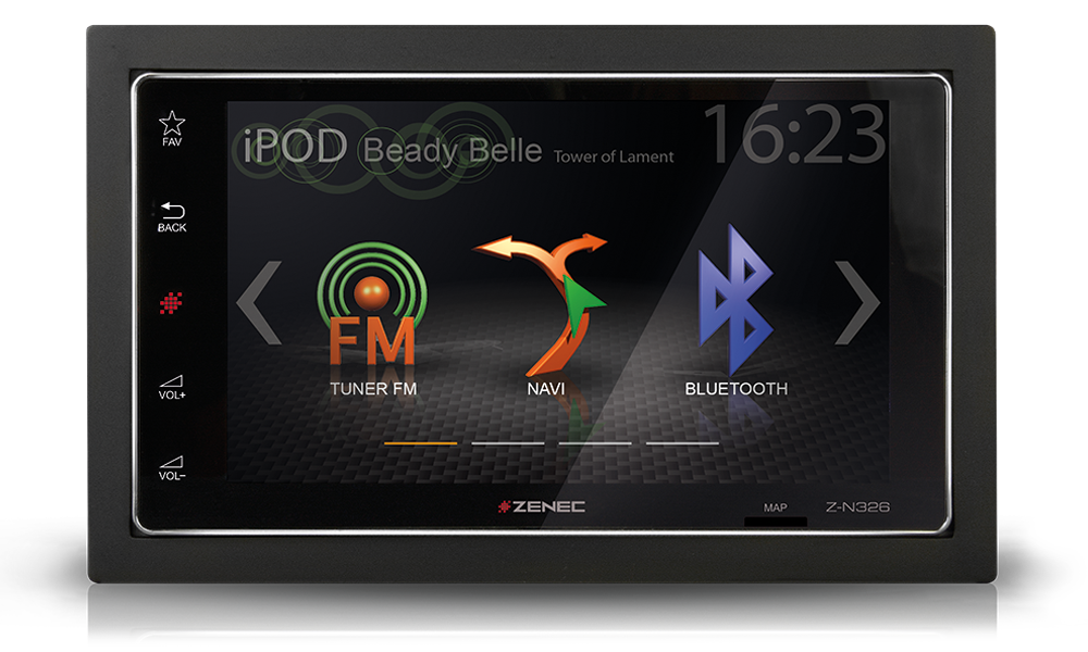 Multimedija su Navigacija automobiliui ZENEC Z-N326, 2-DIN, DVD, CD, USB, BLUETOOTH Multimedija Zenec AUTOGARSAS.LT