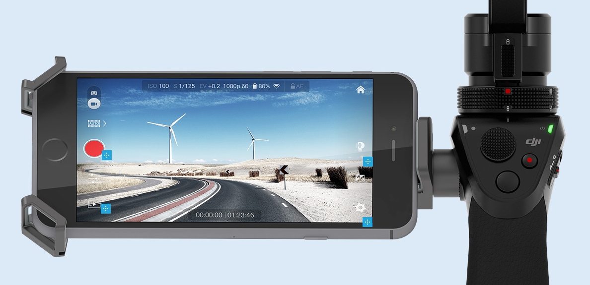 Kamera su elektroniniu stabilizatoriumi DJI Osmo 4K, Dovana +2 baterijos, +16GB atminties kortelė Kameros DJI AUTOGARSAS.LT