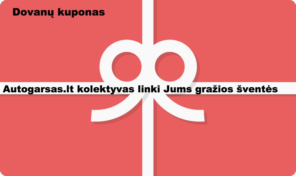 Dovanų kuponas Gift Card AUTOGARSAS.LT AUTOGARSAS.LT