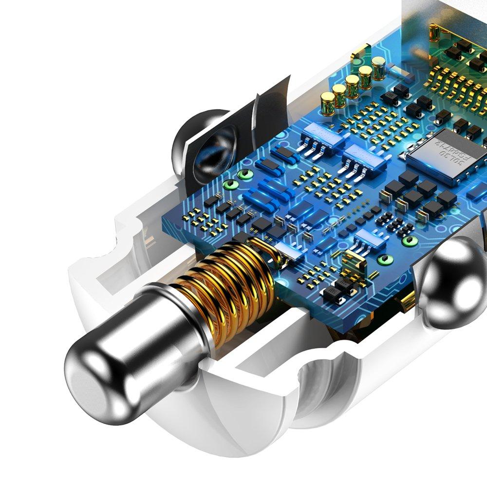 Dvigubas USB įkrovimo adapteris automobiliui Baseus QC 3 30W Priedai Baseus AUTOGARSAS.LT