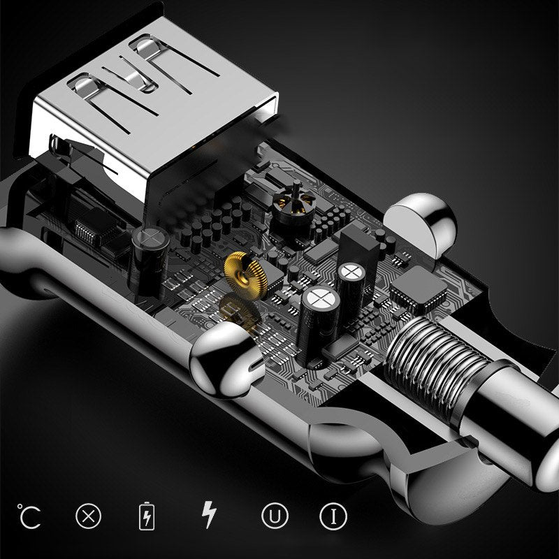 Dvigubas USB įkrovimo adapteris automobiliui Baseus C8-K 3.1A Priedai Baseus AUTOGARSAS.LT