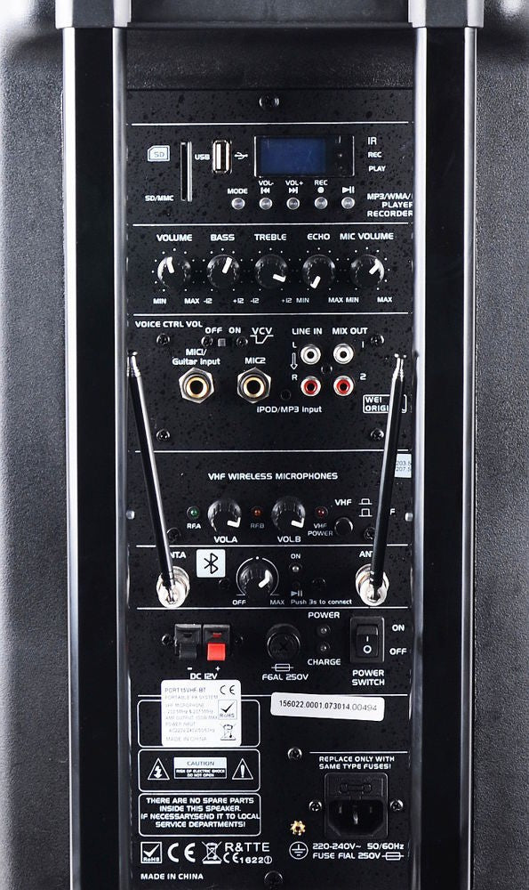 Nešiojama garso sistema Ibiza-Sound PORT15VHF-BT, USB, SD, Bleutooth, 800W Kolonėlės Ibiza AUTOGARSAS.LT