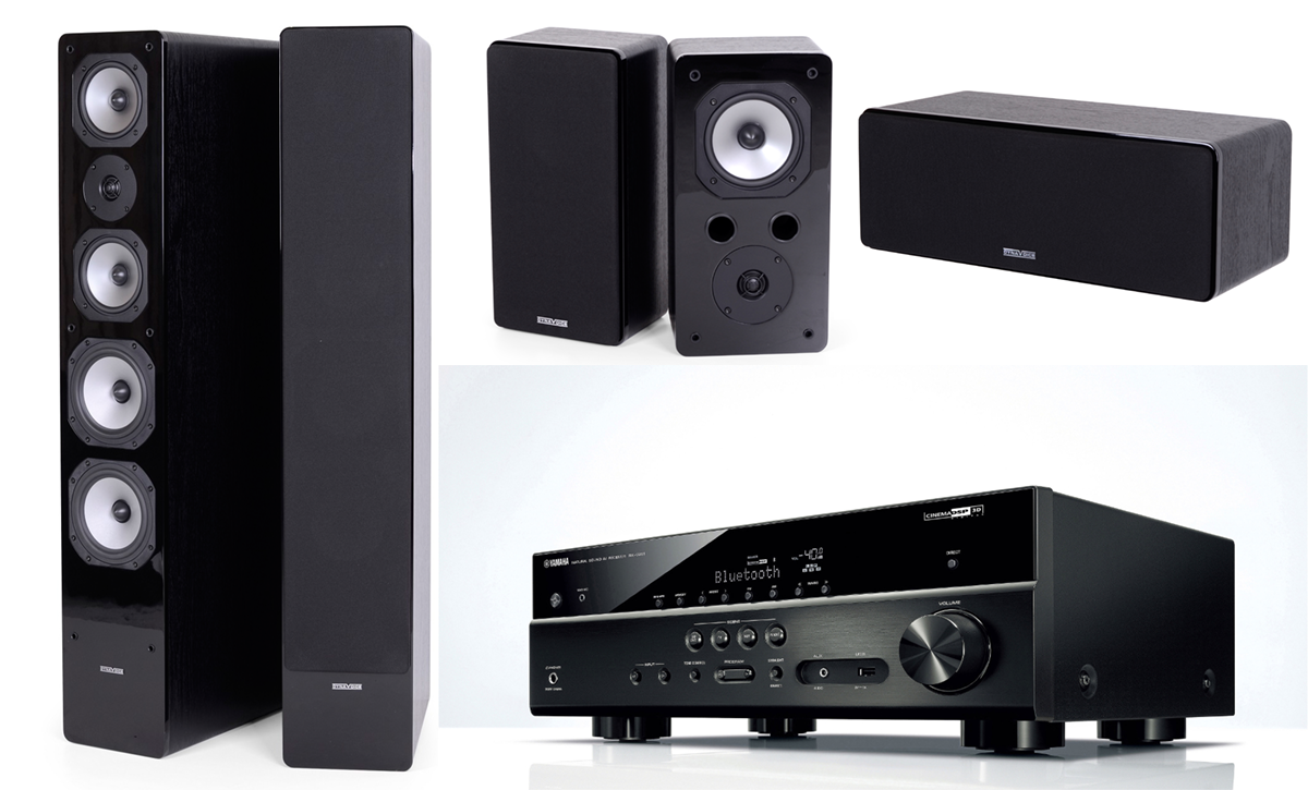 Namų kino komplektas - stiprintuvas Yamaha RX-V481, su kolonėlėm Dynavoice Challenger M-65, S-5, C-5 EX (v.4) Namu kinas Namų kinas AUTOGARSAS.LT