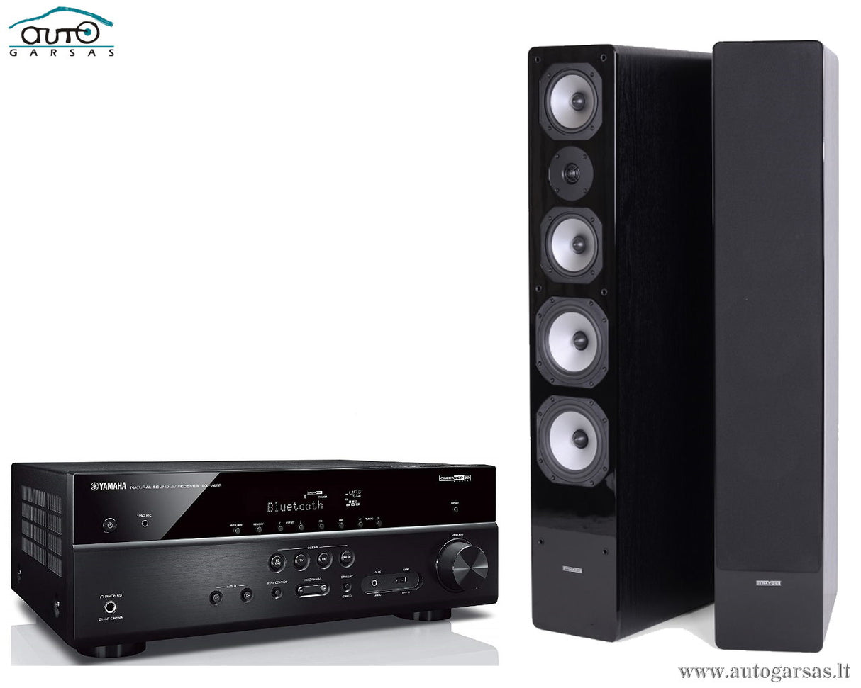 Stereo komplektas - AV resyveris Yamaha RX-V485 su kolonėlėm Dynavoice Challenger M-65 EX (v.4) Stereo Stereo AUTOGARSAS.LT