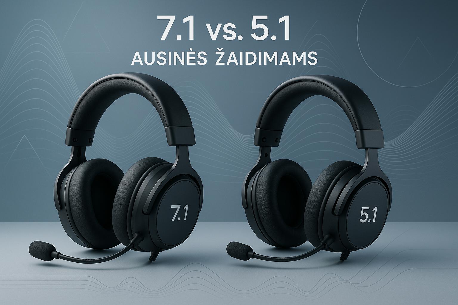7.1 vs. 5.1 Surround Sound Ausinės Žaidimams