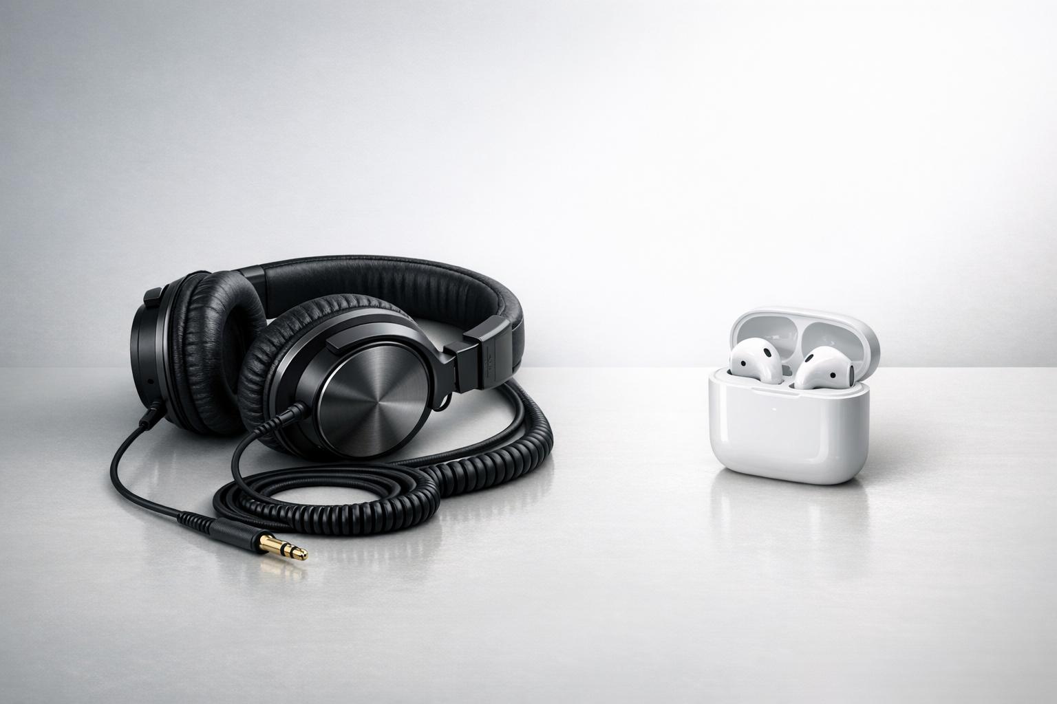 Laidinės vs Belaidės ausinės: Kas geriau garso kokybei?