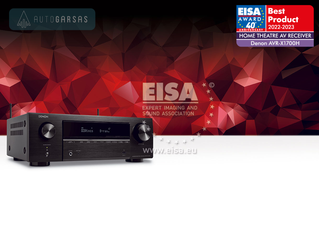 Eisa apdovanotas 2022-2023m namų kino stiprintuvas DENON AVR-X1700H