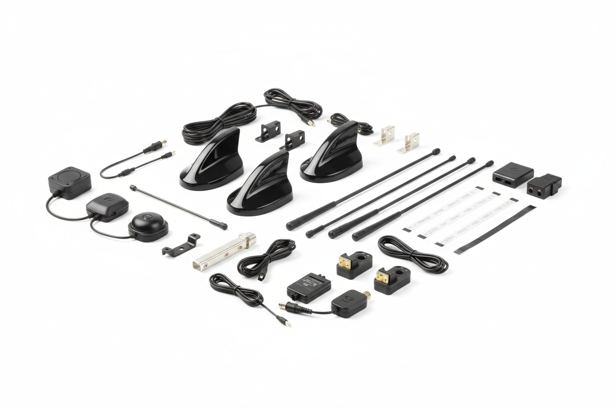FM, DAB+, GPS antenos ir priedai automobiliams