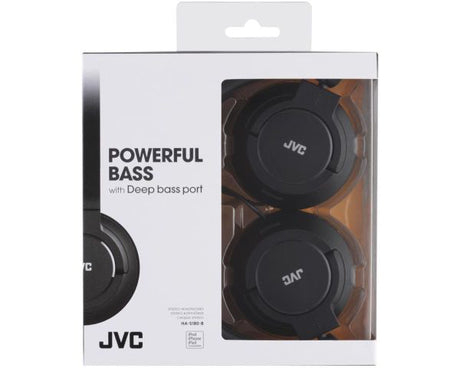 JVC, HA-S180BE, juodos sp. dinaminės ausinės